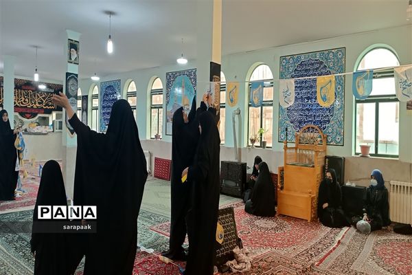 مراسم سوگواری شهادت حضرت فاطمه( س) توسط هیات دانش‌آموزی انصارالمهدی در شهرستان فیروزکوه