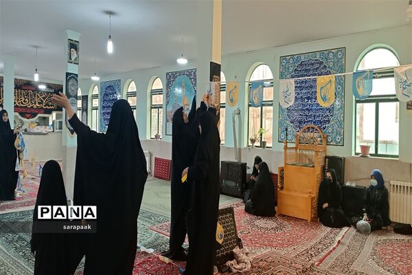 مراسم سوگواری شهادت حضرت فاطمه( س) توسط هیات دانش‌آموزی انصارالمهدی در شهرستان فیروزکوه
