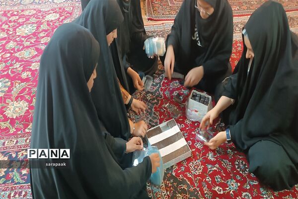 مراسم سوگواری شهادت حضرت فاطمه( س) توسط هیات دانش‌آموزی انصارالمهدی در شهرستان فیروزکوه