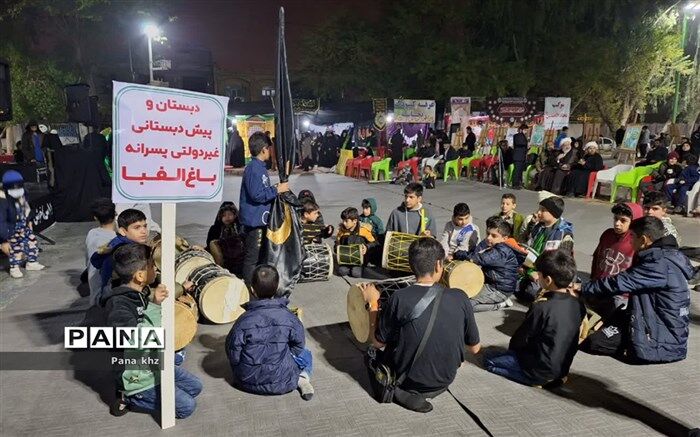 مواکب دانش‌آموزی عزاداری ایام فاطمیه در بندر امام خمینی (ره)