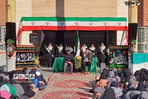 مراسم سوگواری به‌مناسبت شهادت حضرت زهرا سلام الله علیها و تشییع پیکر شهید گمنام در دبیرستان هوشیار