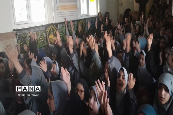 برگزاری عزاداری دبستان دخترانه احدیان ناحیه ۶ مشهد