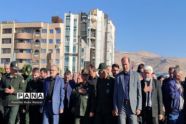 مراسم تشییع پیکرمطهر شهدای گمنام درشیراز