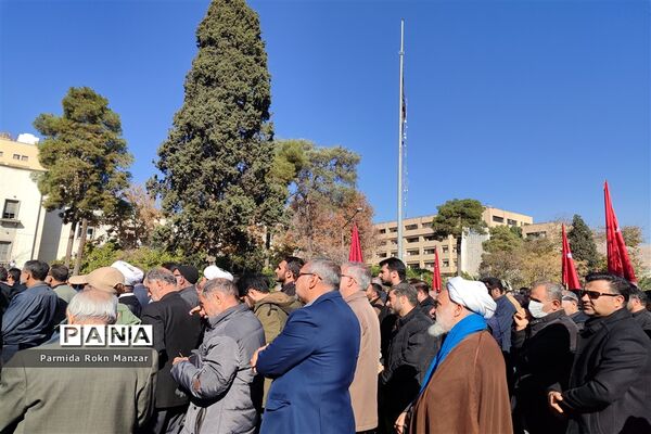 مراسم تشییع پیکرمطهر شهدای گمنام درشیراز