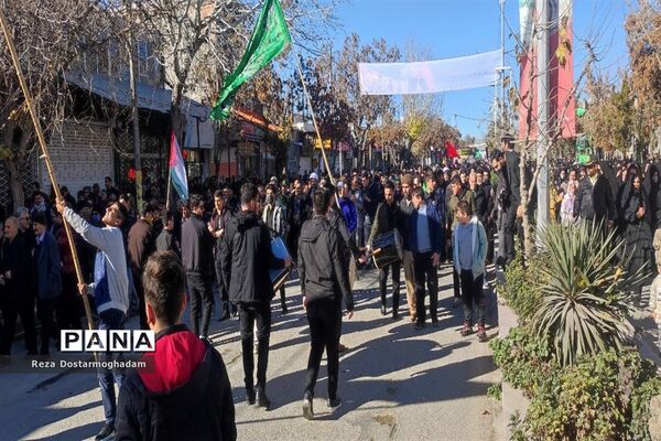 مراسم تشییع و خاکسپاری شهید گمنام در مصلی امام خامنه‌ای (ره) شهرستان شیروان