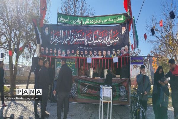 مراسم تشییع و خاکسپاری شهید گمنام در مصلی امام خامنه‌ای (ره) شهرستان شیروان