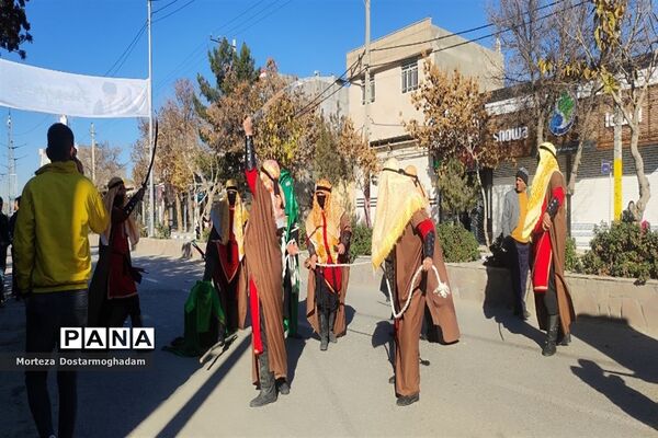 مراسم تشییع و خاکسپاری شهید گمنام در مصلی امام خامنه‌ای (ره) شهرستان شیروان