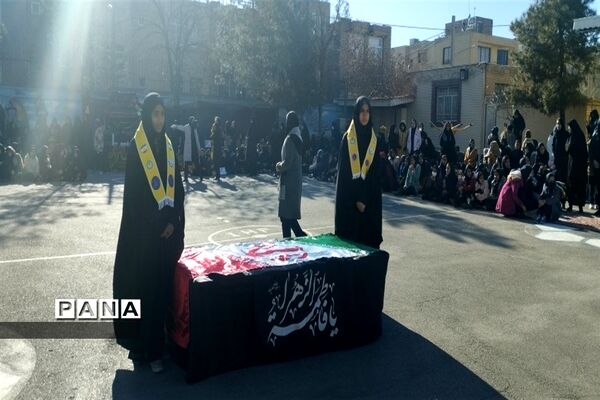 تشییع پیکر شهید گمنام در دبیرستان بی بی سلطنت قفلی