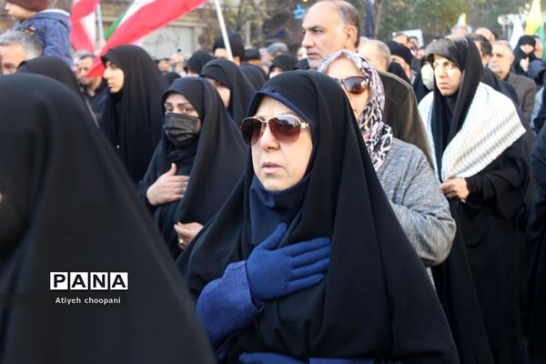 آیین تشییع پیکر مطهر ۱۱۰شهید والامقام گمنام دفاع مقدس در شهر تهران