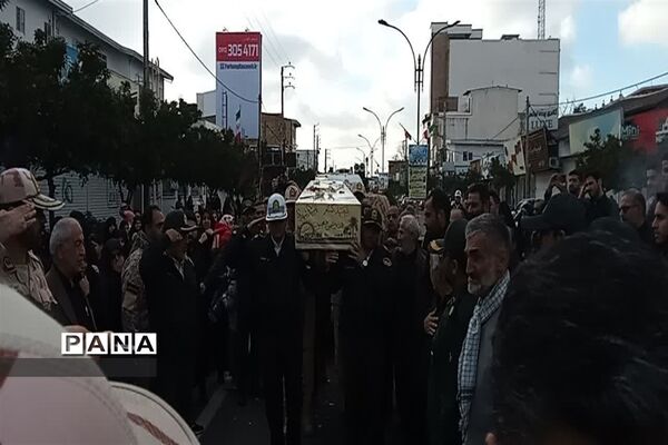 مراسم تشیع پیکر شهید گمنام در فریدونکنار