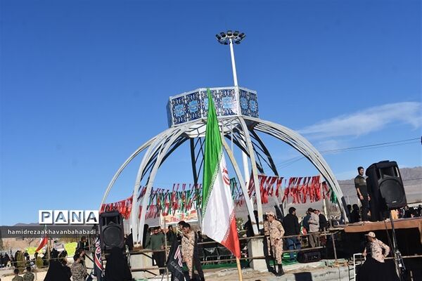 تشییع شهید گمنام در روستای احمد آباد بخش مرکزی بهاباد