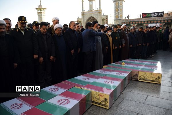 تشییع پیکرهای مطهر 7  آلاله فاطمی در قم