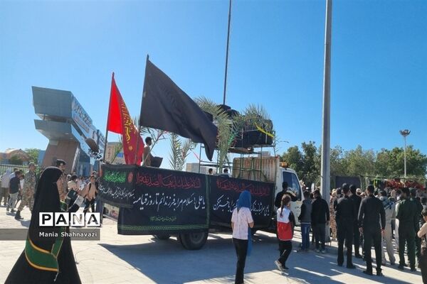 تشییع شهید گمنام در شهرستان جاسک