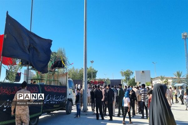تشییع شهید گمنام در شهرستان جاسک
