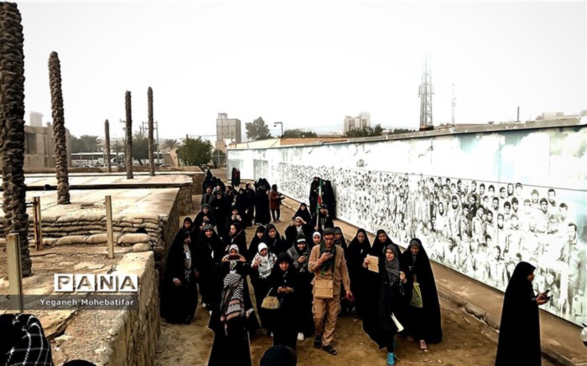 بازدید دانش‌آموزان راهیان نور از منطقه عملیاتی فتح المبین/فیلم