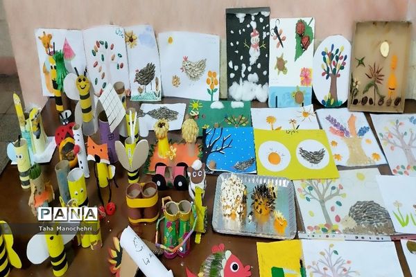 نمایشگاه کاردستی با وسایل دور ریختنی پایه اول در آموزشگاه علامه طباطبایی