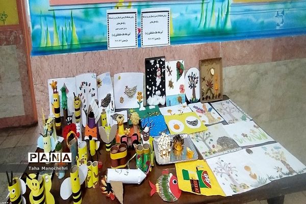 نمایشگاه کاردستی با وسایل دور ریختنی پایه اول در آموزشگاه علامه طباطبایی