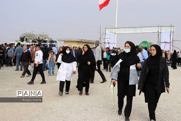 مراسم تشییع و تدفین شهید گمنام  هشت سال دفاع مقدس در بام فرهنگی امیدیه