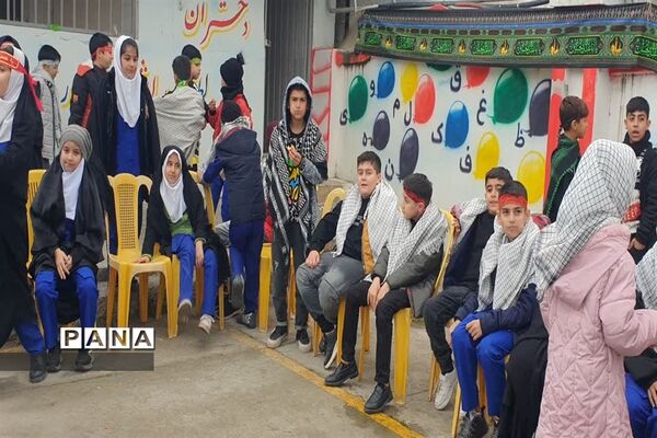 مراسم استقبال از شهید گمنام در دبستان شهید قدوسی کلوده