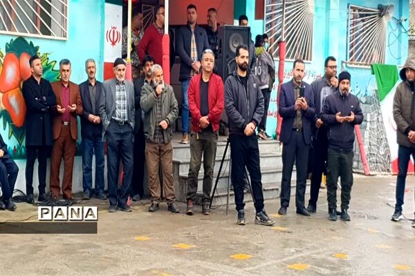 مراسم استقبال از شهید گمنام در دبستان شهید قدوسی کلوده