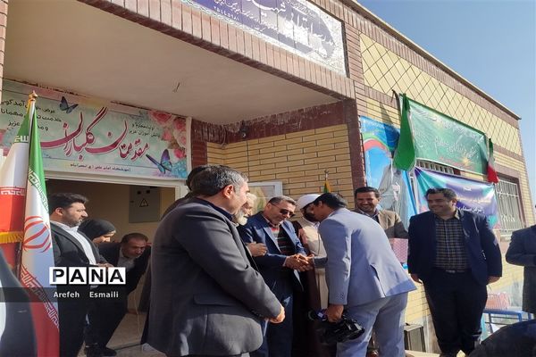 افتتاح مدرسه چهار کلاسه شهید طاهری در روستای نصرآباد خواف