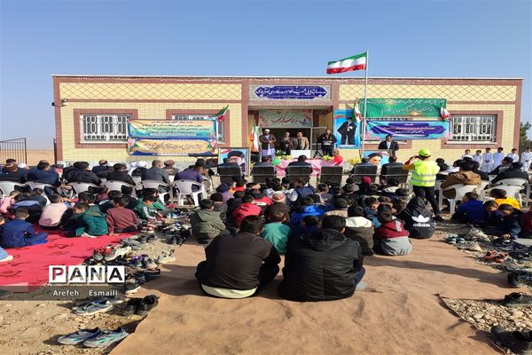 افتتاح مدرسه چهار کلاسه شهید طاهری در روستای نصرآباد خواف
