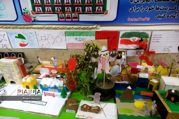 نمایشگاه دست‌سازه با وسایل دورریختنی در آموزشگاه ملوک زندی شهرستان پیشوا