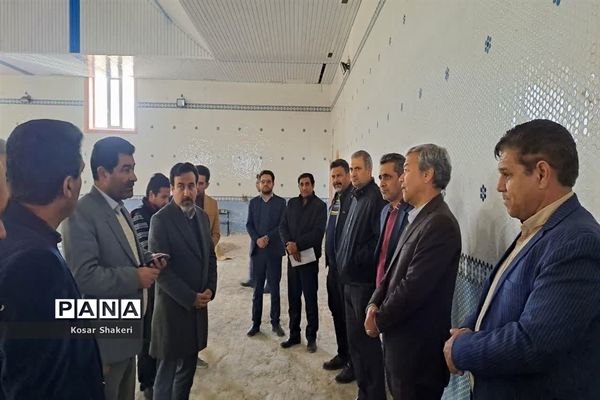 بازدید و پیگیری روند ساخت و تجهیز استخر دانش‌آموزی در قوچان