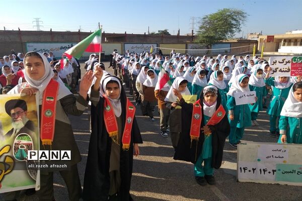 برنامه های دهه بصیرت با حضور دانش‌آموزان پیشتاز در اندیمشک
