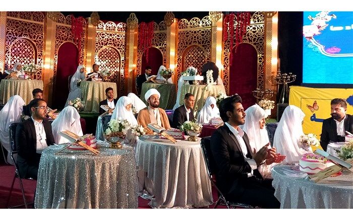 ۱۴ زوج از طریق ازدواج آسان راهی خانه بخت شدند/فیلم