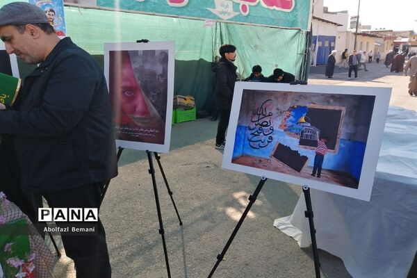 نمایشگاه نقاشی «آخراشه» با موضوع فلسطین در قم-1