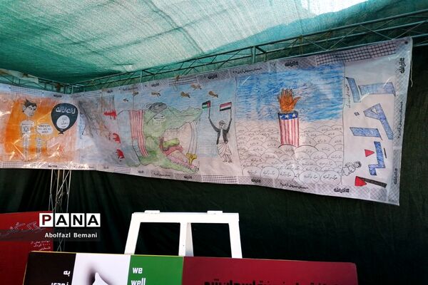 نمایشگاه نقاشی «آخراشه» با موضوع فلسطین در قم-1