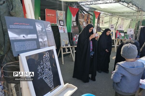 نمایشگاه نقاشی «آخراشه» با موضوع فلسطین در قم-1
