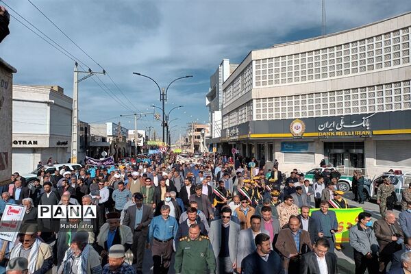 راهپیمایی 9 دی روز بصیرت و میثاق با ولایت در شهرستان بهبهان