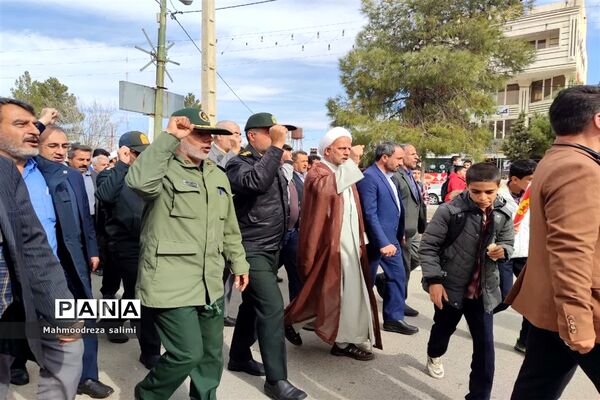 راهپیمایی حماسه ٩ دی در شهرستان بیضاء