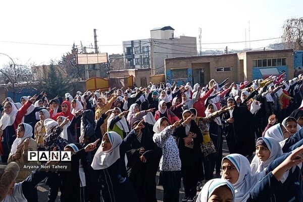 مراسم بزرگداشت شهادت سردار سلیمانی در مدرسه خواهران بابایی دماوند