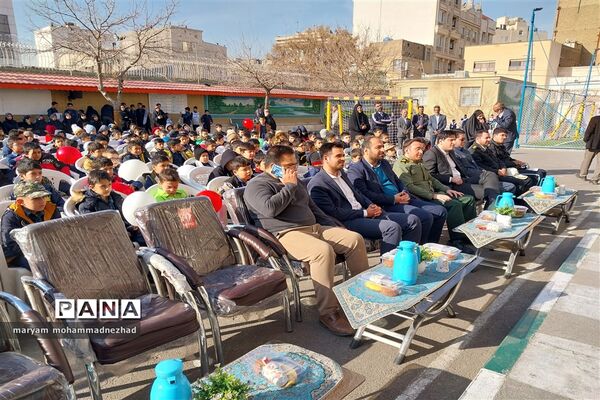 آیین نواختن زنگ مقاومت در مدارس ابتدایی خراسان رضوی