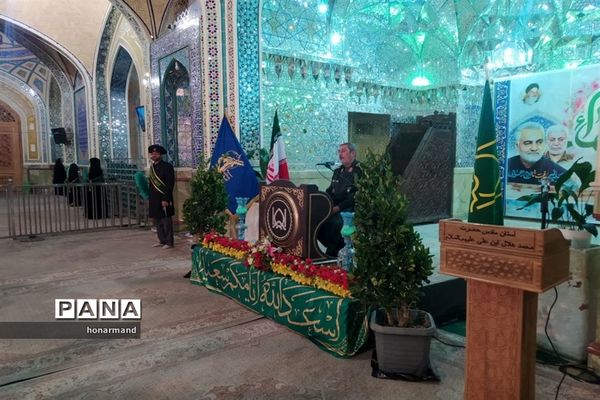 ولادت حضرت زهرا (س) و سالگرد شهادت حاج قاسم سلیمانی در حرم مطهر حضرت محمد هلال بن علی (ع)آران و بیدگل