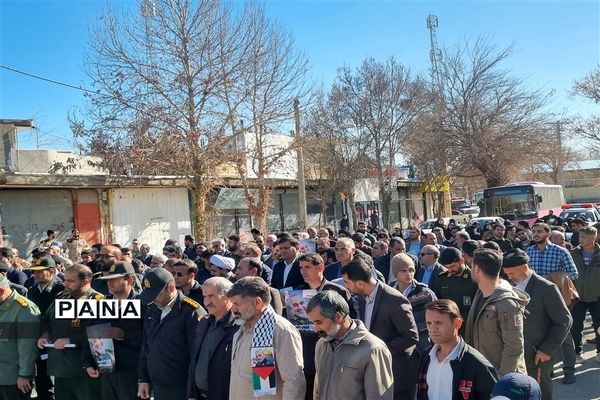 راهپیمایی مردم شهرستان چگنی در محکومیت حادثه کرمان
