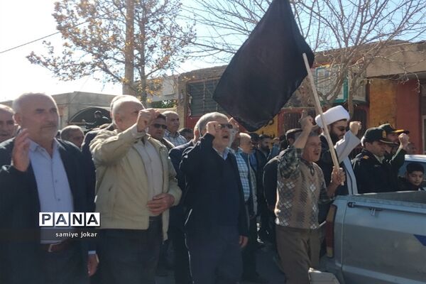 راهپیمایی مردم شهرستان سروستان در محکومیت حادثه تروریستی گلزار شهدای کرمان