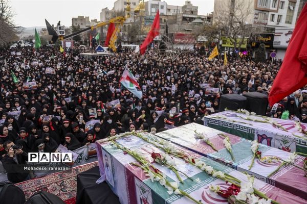 تشییع  شهدای حادثه تروریستی کرمان در مشهد مقدس