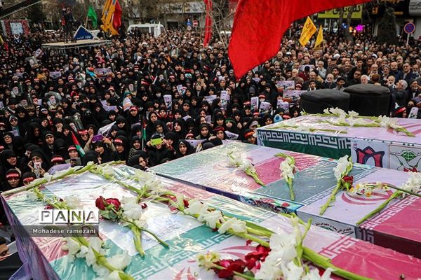 تشییع  شهدای حادثه تروریستی کرمان در مشهد مقدس