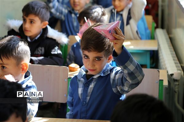 توزیع شیر رایگان در مدارس ابتدایی استان چهارمحال و بختیاری