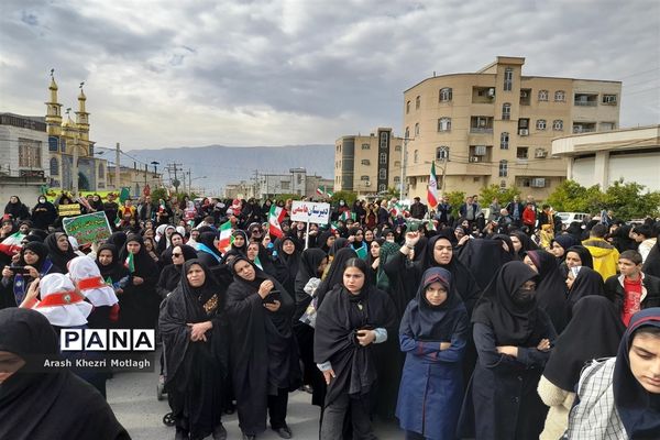 مراسم راهپیمایی یوم الله ۲۲ بهمن در کازرون