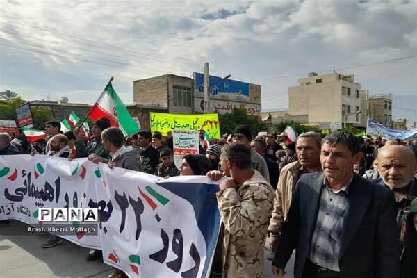 مراسم راهپیمایی یوم الله ۲۲ بهمن در کازرون