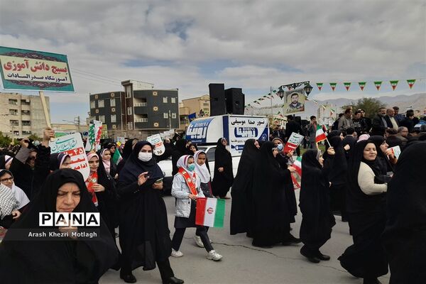مراسم راهپیمایی یوم الله ۲۲ بهمن در کازرون