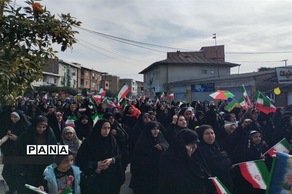 راهپیمایی ۲۲ بهمن در شهرستان میاندورود