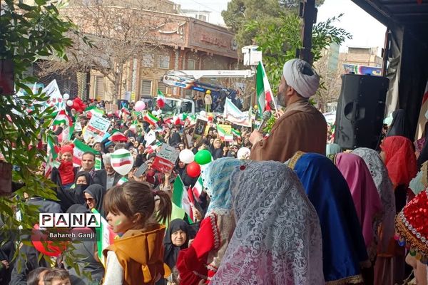 راهپیمایی ۲۲ بهمن ماه همزمان با چهل و پنجمین سالگرد پیروزی انقلاب اسلامی در نیشابور