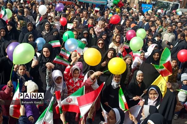 راهپیمایی ۲۲ بهمن ماه همزمان با چهل و پنجمین سالگرد پیروزی انقلاب اسلامی در نیشابور