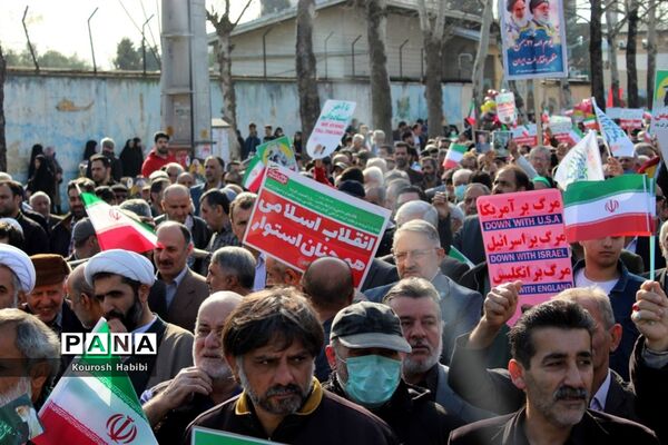 گام‌های استوار مردم آمل در چهل و پنجمین فجر انقلاب